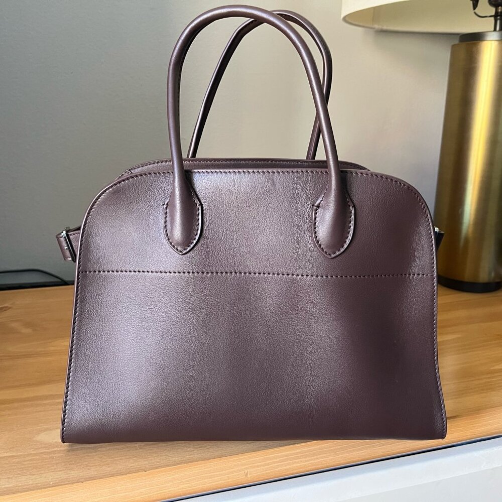 Classic Structured Row Inspired Shoulder Bag in Dark Brown